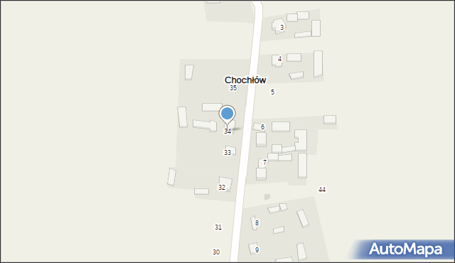 Chochłów, Chochłów, 34, mapa Chochłów