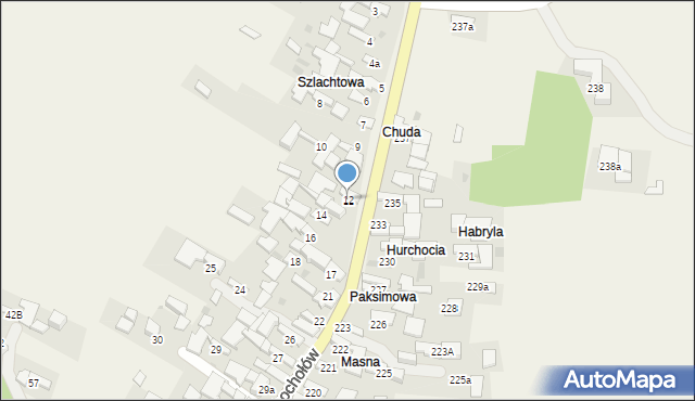 Chochołów, Chochołów, 12, mapa Chochołów