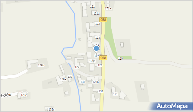 Chochołów, Chochołów, 127, mapa Chochołów