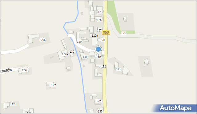 Chochołów, Chochołów, 128b, mapa Chochołów