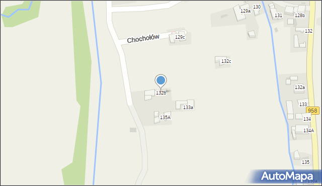 Chochołów, Chochołów, 132b, mapa Chochołów
