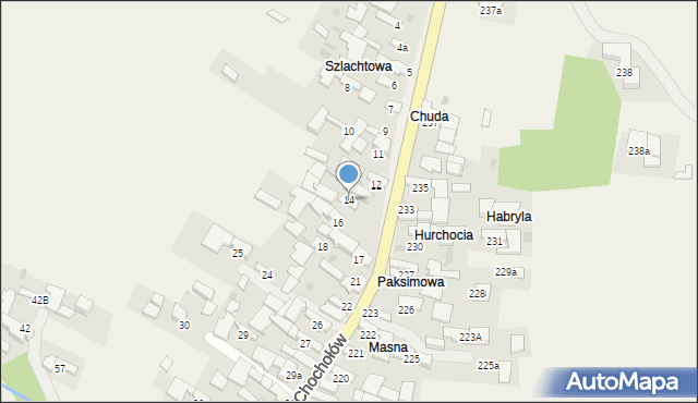 Chochołów, Chochołów, 14, mapa Chochołów