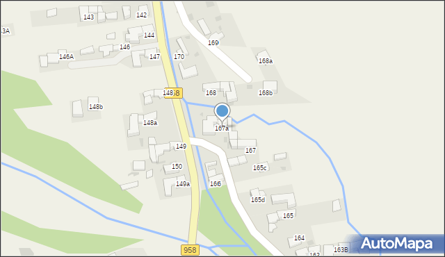 Chochołów, Chochołów, 167a, mapa Chochołów