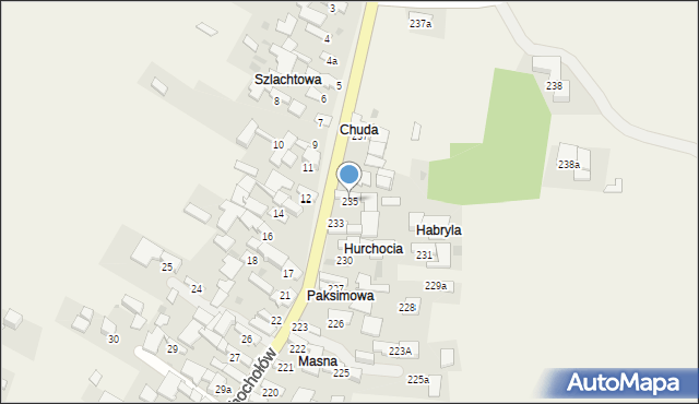 Chochołów, Chochołów, 235, mapa Chochołów