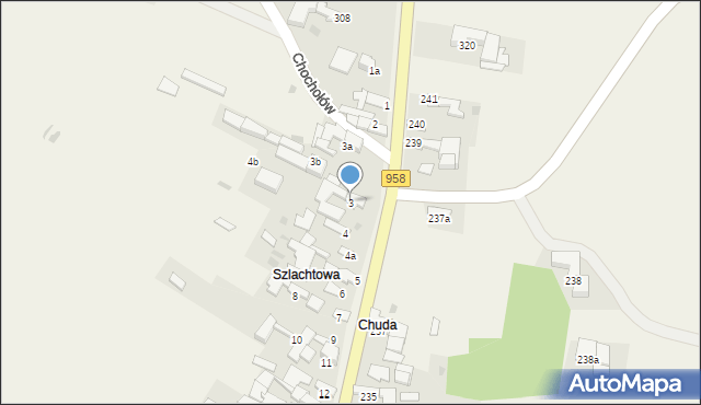 Chochołów, Chochołów, 3, mapa Chochołów