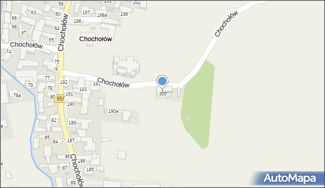 Chochołów, Chochołów, 300, mapa Chochołów