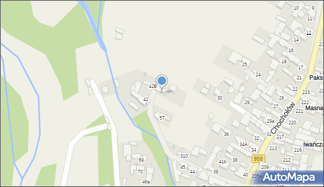 Chochołów, Chochołów, 42a, mapa Chochołów