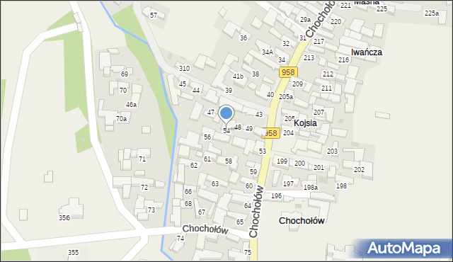 Chochołów, Chochołów, 54, mapa Chochołów