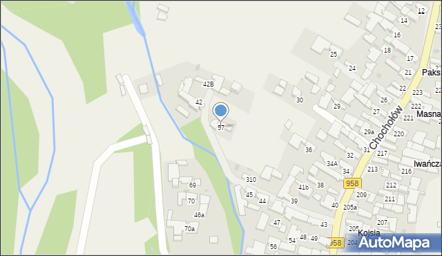 Chochołów, Chochołów, 57, mapa Chochołów