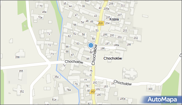 Chochołów, Chochołów, 64, mapa Chochołów