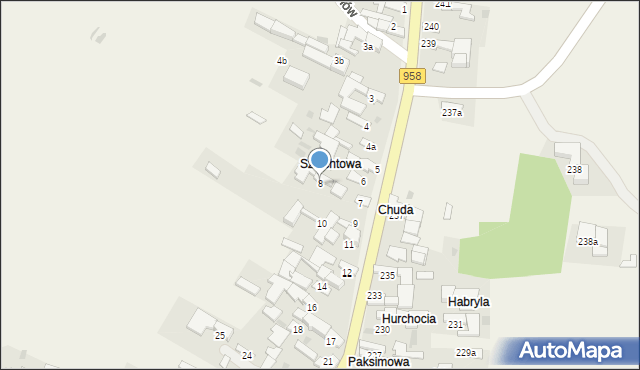 Chochołów, Chochołów, 8, mapa Chochołów