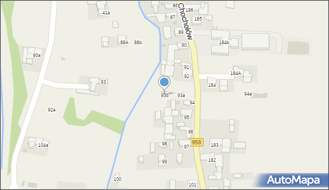 Chochołów, Chochołów, 93b, mapa Chochołów