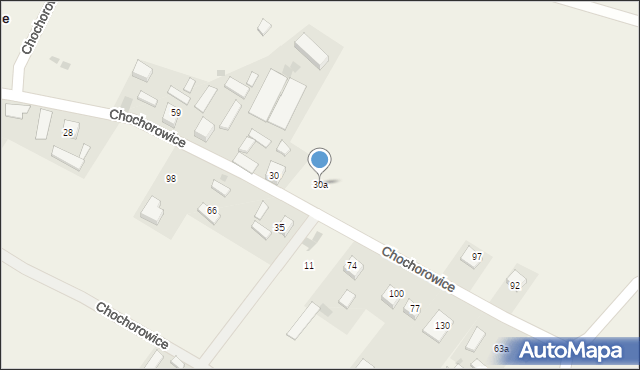 Chochorowice, Chochorowice, 30a, mapa Chochorowice