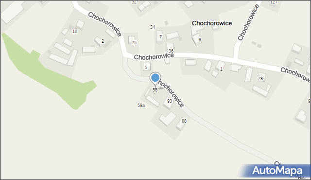 Chochorowice, Chochorowice, 58, mapa Chochorowice