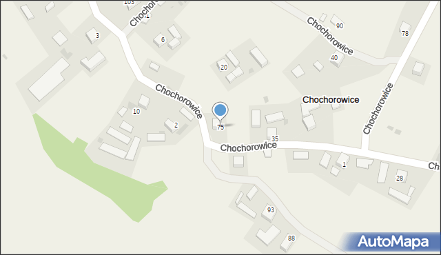 Chochorowice, Chochorowice, 75, mapa Chochorowice