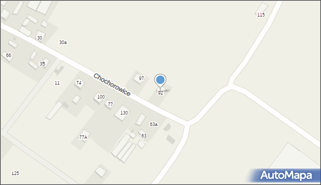 Chochorowice, Chochorowice, 92, mapa Chochorowice