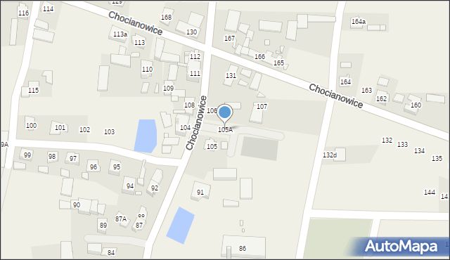 Chocianowice, Chocianowice, 105A, mapa Chocianowice