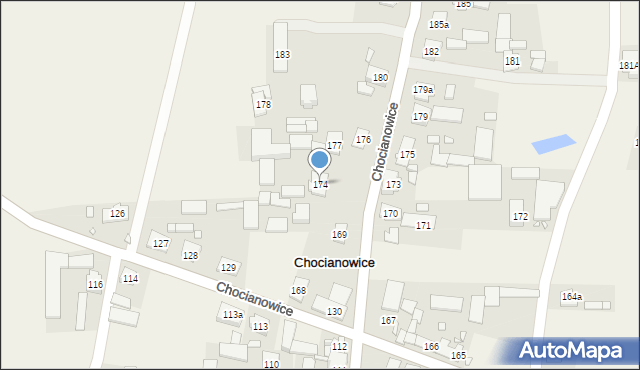Chocianowice, Chocianowice, 174, mapa Chocianowice