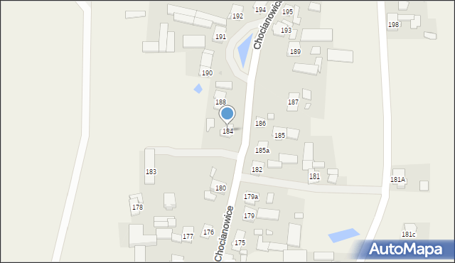 Chocianowice, Chocianowice, 184, mapa Chocianowice