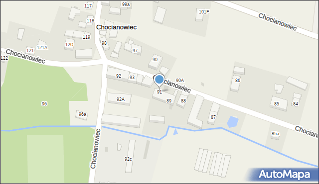 Chocianowiec, Chocianowiec, 91, mapa Chocianowiec