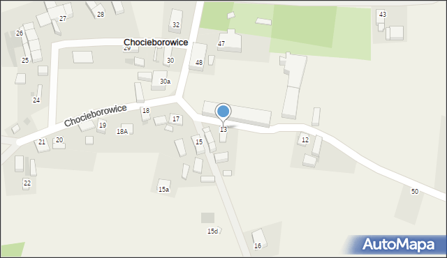 Chocieborowice, Chocieborowice, 13, mapa Chocieborowice