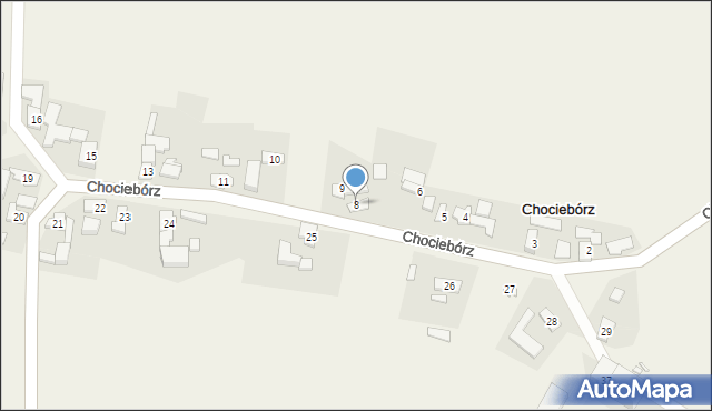 Chociebórz, Chociebórz, 8, mapa Chociebórz