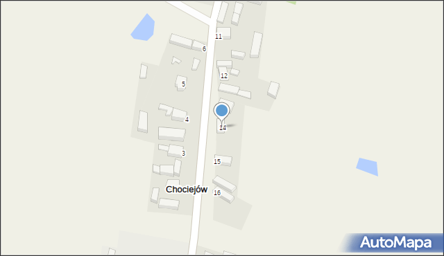 Chociejów, Chociejów, 14, mapa Chociejów