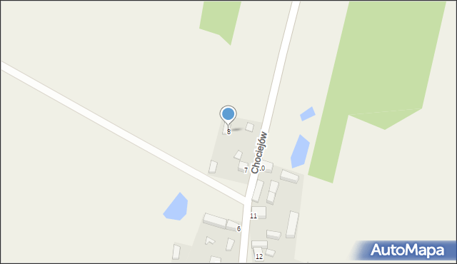 Chociejów, Chociejów, 8, mapa Chociejów