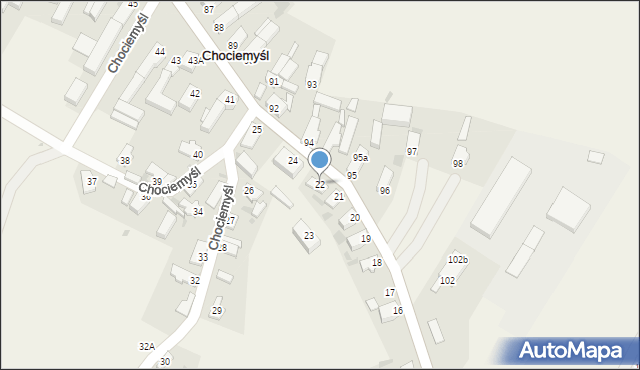 Chociemyśl, Chociemyśl, 22, mapa Chociemyśl