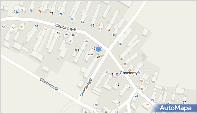 Chociemyśl, Chociemyśl, 45, mapa Chociemyśl