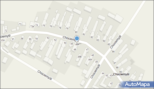 Chociemyśl, Chociemyśl, 48A, mapa Chociemyśl