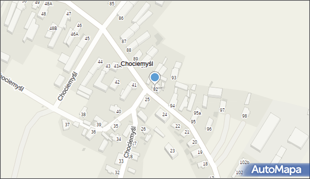 Chociemyśl, Chociemyśl, 92, mapa Chociemyśl
