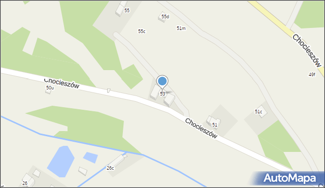 Chocieszów, Chocieszów, 53, mapa Chocieszów