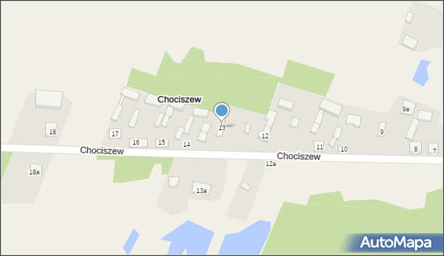 Chociszew, Chociszew, 13, mapa Chociszew