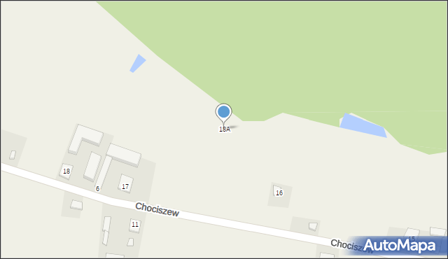 Chociszew, Chociszew, 18A, mapa Chociszew