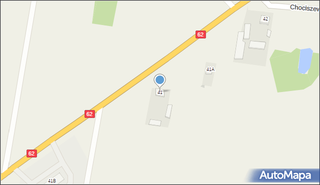 Chociszewo, Chociszewo, 41, mapa Chociszewo