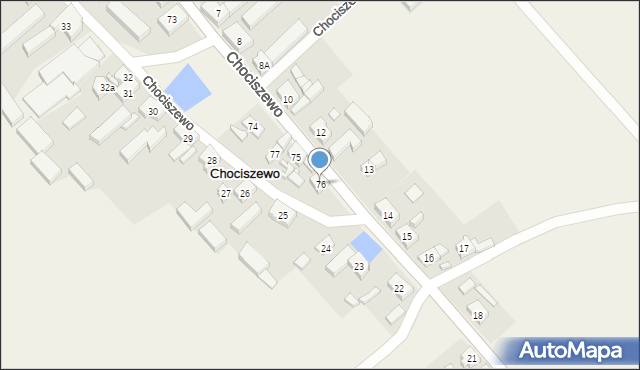 Chociszewo, Chociszewo, 76, mapa Chociszewo