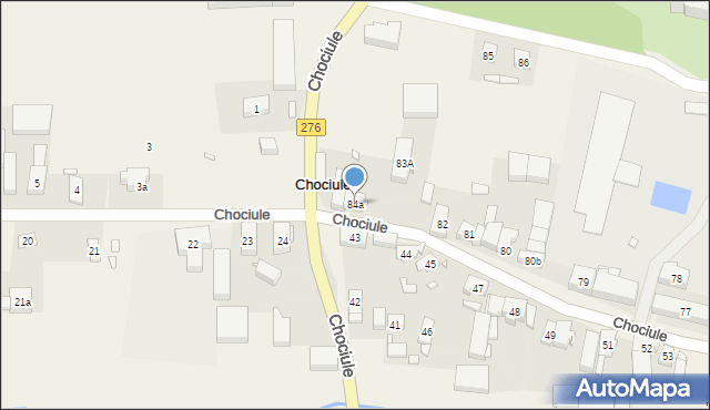 Chociule, Chociule, 84a, mapa Chociule
