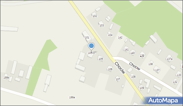 Chociw, Chociw, 105-1, mapa Chociw