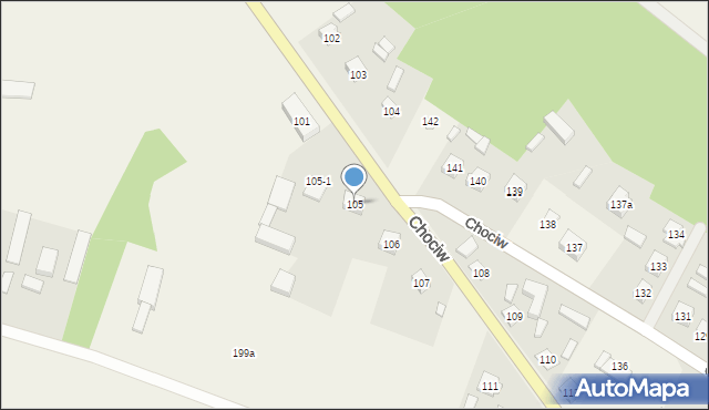 Chociw, Chociw, 105, mapa Chociw