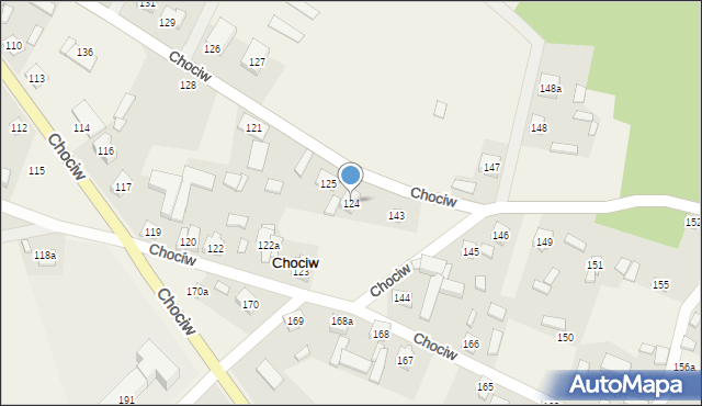 Chociw, Chociw, 124, mapa Chociw