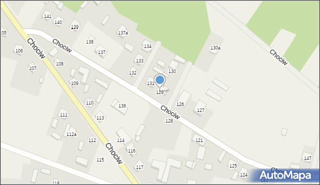 Chociw, Chociw, 129, mapa Chociw