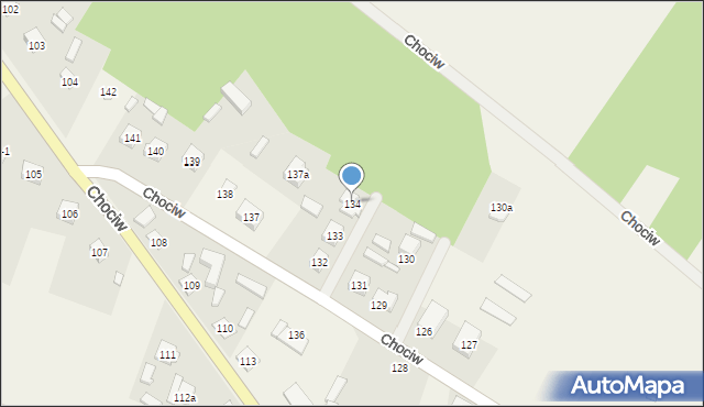 Chociw, Chociw, 134, mapa Chociw