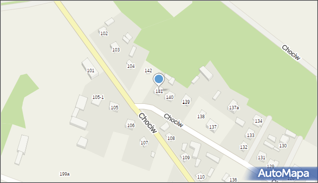 Chociw, Chociw, 141, mapa Chociw