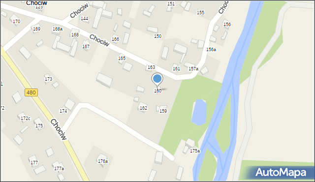 Chociw, Chociw, 160, mapa Chociw