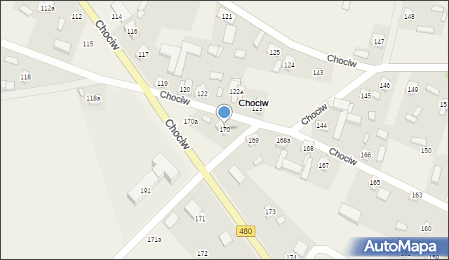 Chociw, Chociw, 170, mapa Chociw