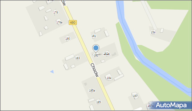 Chociw, Chociw, 182, mapa Chociw