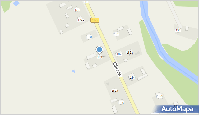 Chociw, Chociw, 183, mapa Chociw