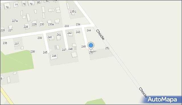 Chociw, Chociw, 250, mapa Chociw