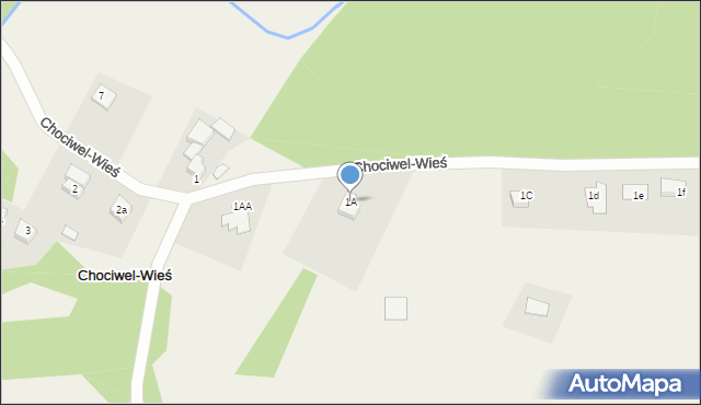 Chociwel-Wieś, Chociwel-Wieś, 1A, mapa Chociwel-Wieś